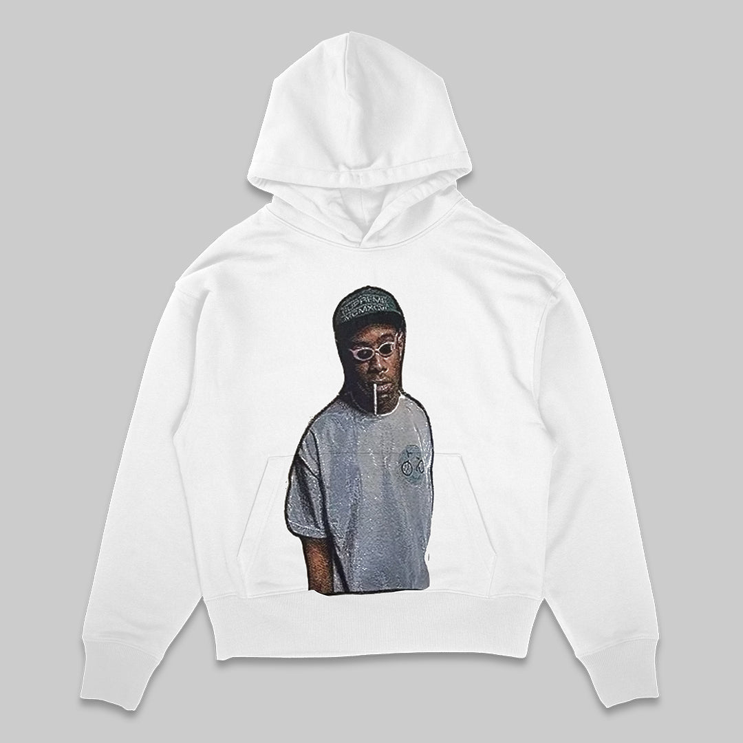 Tyler The Creator Tapestry Patch White Hoodie